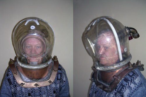 plastic diving helmet